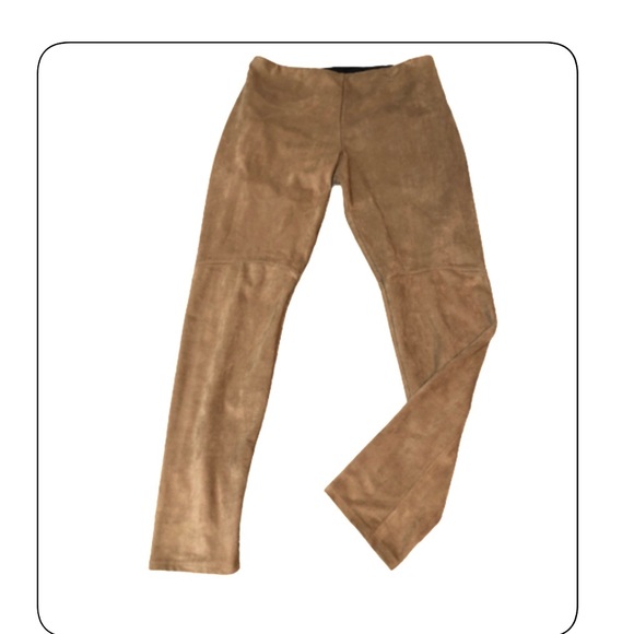 LYSSE HIGH WAIST TAN FAUX SUEDE LEGGING PANTS - Picture 5 of 11
